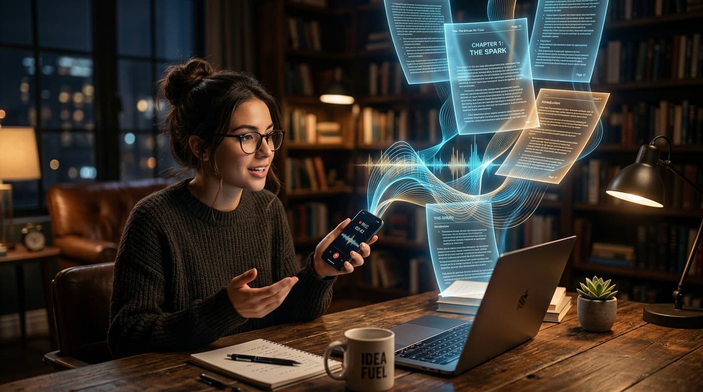 Speak your ideas into a published book